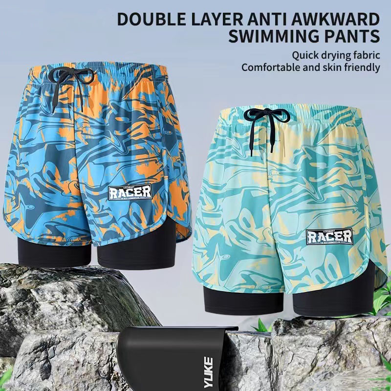 Swimming Trunks Adult Double L - Swim Trunk Quick Dry 评论和价格