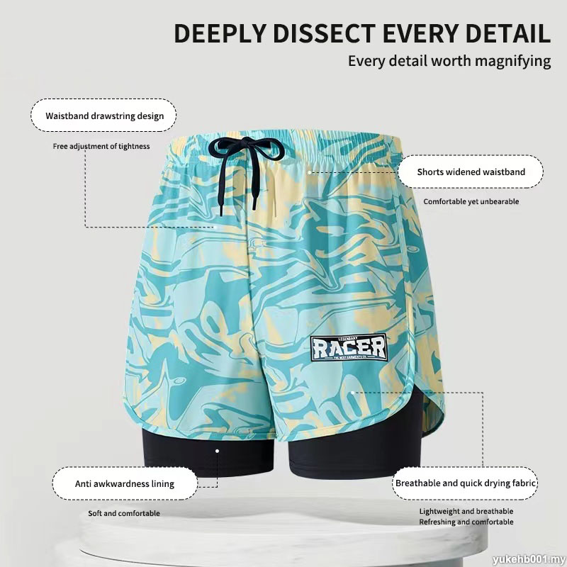 Swimming Trunks Adult Double L - Swim Trunk Quick Dry 评论和价格